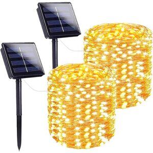 Solar String Lights Outdoor 144FT 400LED Fairy Twinkle Lights Garden Party Xmas